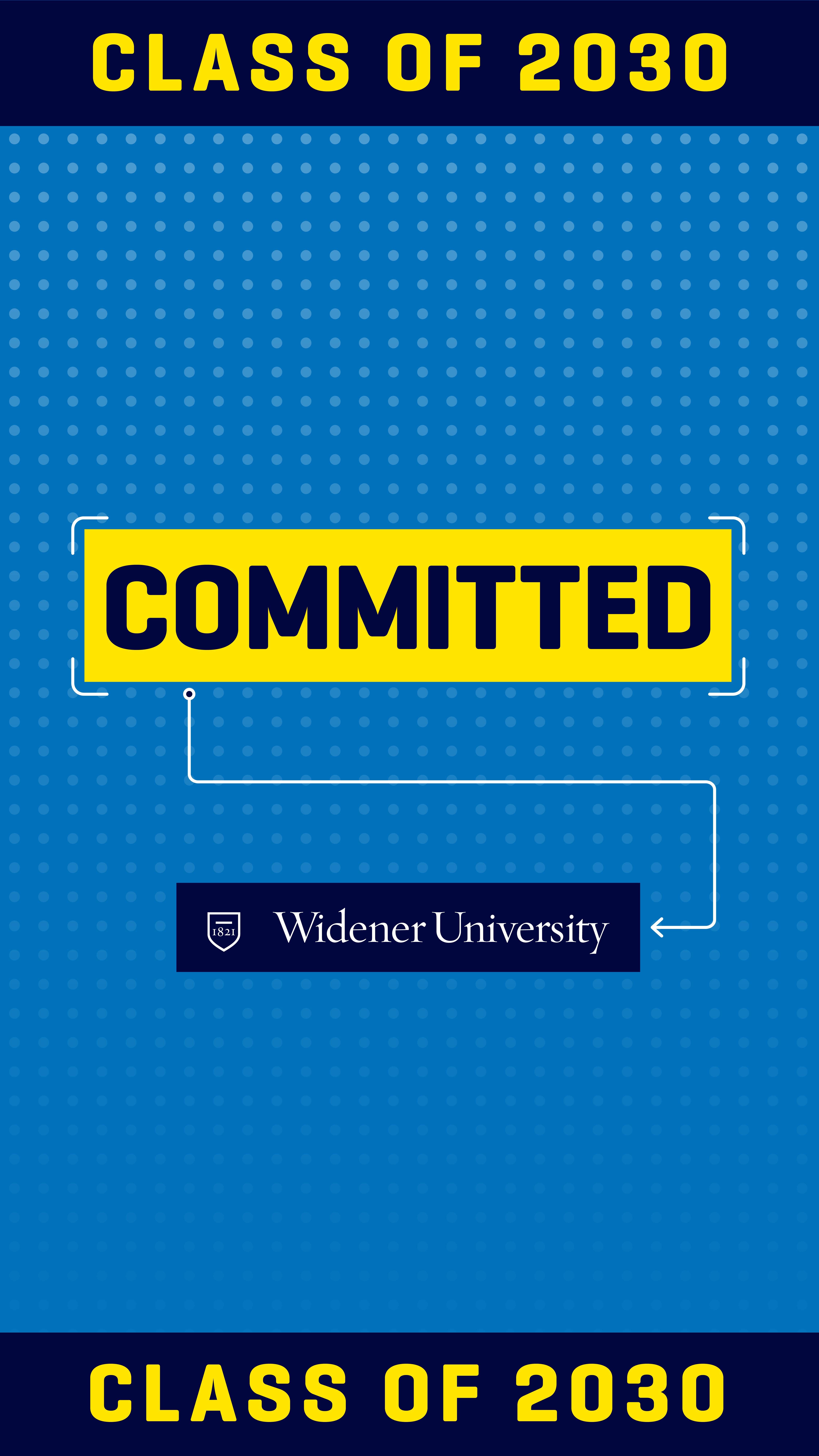 Widener University Social Media Class of 2030 Committed Phone Wallpaper