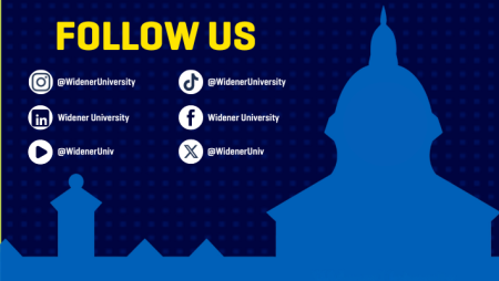 follow us widener social media graphic